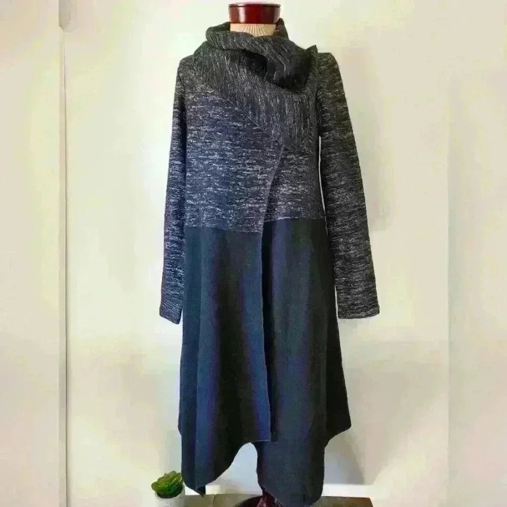 Katherine Barclay Montreal Wool blend wrap sweater jacket. size xs